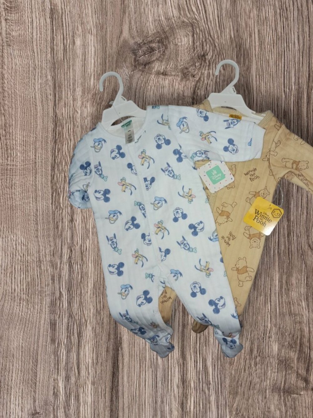 Disney Baby 2 Footed Sleepers Mickey Mouse & Winnie the Pooh 6-9 Months NWT